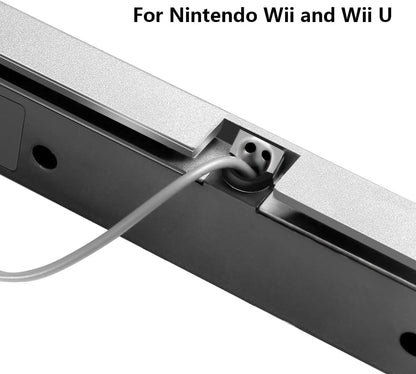 Aokin Sensor Bar for Wii, Replacement Wired Infrared Ray Sensor Bar for Nintendo Wii and Wii U Console, includes Clear Stand