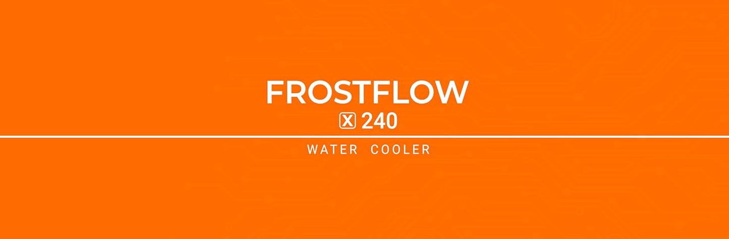 ID-COOLING FROSTFLOW X 240 CPU Water Cooler AIO Cooler 240mm CPU Liquid Cooler White LED 2x120mm PWM Fans, Intel 1700/1200/115X, AMD AM5/AM4