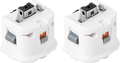 2 Pack Motion Plus Adapter with Silicon Case Sensor W for Nintendo Wii Remote Controller,Motion Plus Adaptor Accelerator(White).