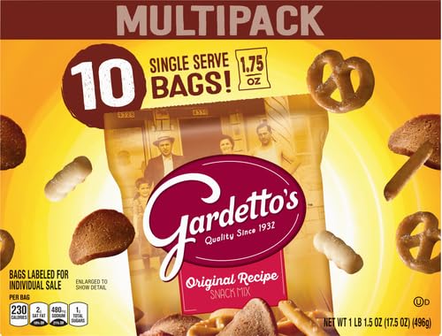 Gardetto's Snack Mix, Original Recipe, Single Serve Bags Multipack, 10 Ct, 17.5 oz