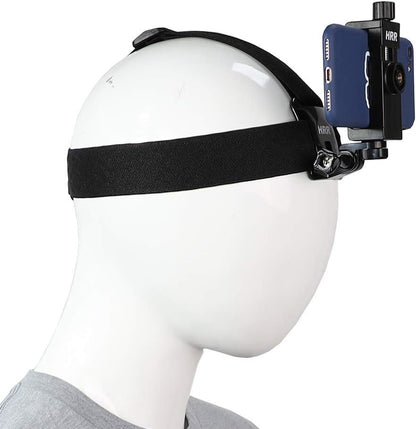 Head-Mounted Mobile Phone Holder,First-Person View Video Outdoor Live Shooting Bracket with Phone Clip(4"-7") for iPhone Samsung Smartphones and GoPro Insta360 Sony DJI Action Camera Head Mount Strap