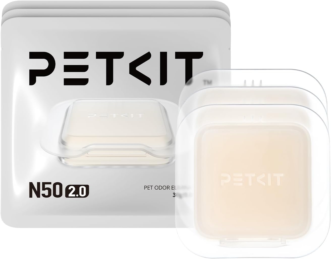 PETKIT N50 Odor Eliminator 2.0 Exclusive for PuraMax Self-Cleaning Cat Litter Box, Cat Toilet Odor Control(Pack of 3)