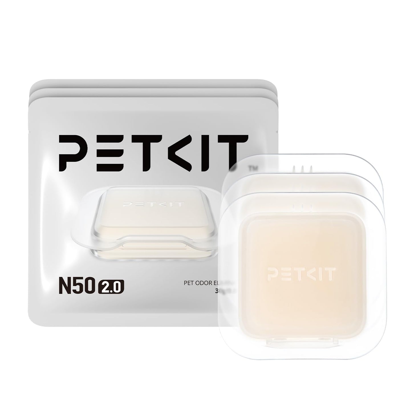 PETKIT N50 Odor Eliminator 2.0 Exclusive for PuraMax Self-Cleaning Cat Litter Box, Cat Toilet Odor Control(Pack of 3)
