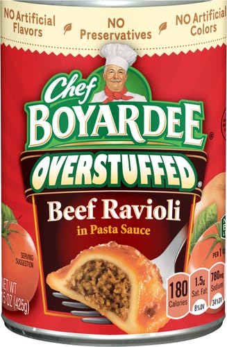 Chef Boyardee Overstuffed Beef Ravioli, 15 Oz Can