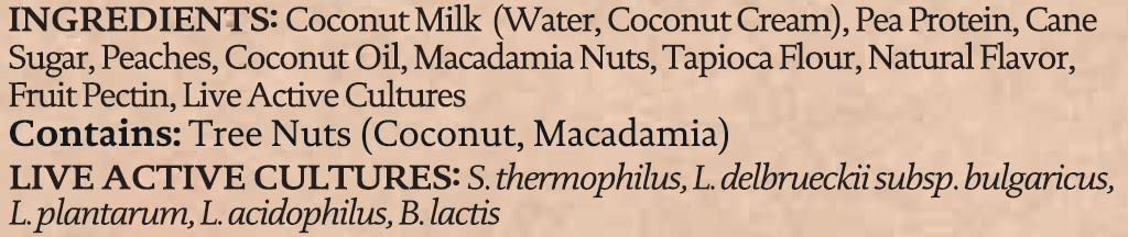 siggi's® Plant-Based Coconut Blend, Peach, 5.3 oz. Cup – Single Serving Dairy Free Snack, More Protein Than Sugar