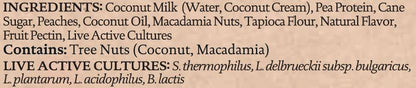 siggi's® Plant-Based Coconut Blend, Peach, 5.3 oz. Cup – Single Serving Dairy Free Snack, More Protein Than Sugar