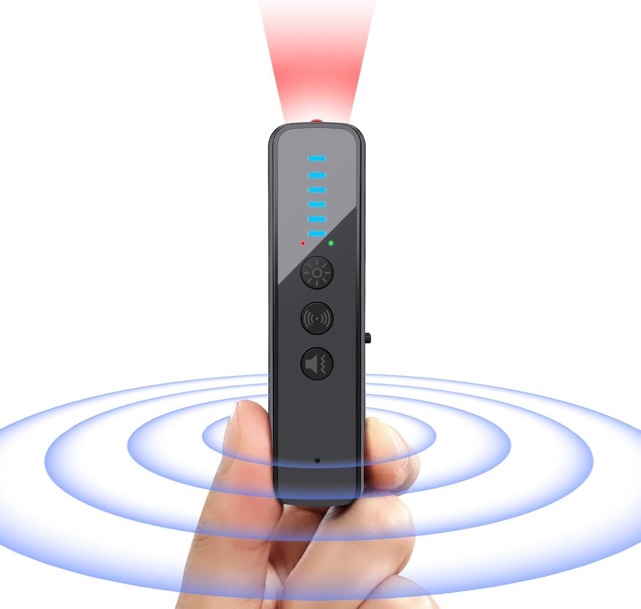 Hidden Camera Detector, 2024 Upgraded 8th Gen Camera Detector, Anti Spy, GPS Tracker Detector, Portable Bug Detector RF Signal Finder for Airbnb, Hotels, Travel, Home, Office (Black)
