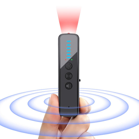 Hidden Camera Detector, 2024 Upgraded 8th Gen Camera Detector, Anti Spy, GPS Tracker Detector, Portable Bug Detector RF Signal Finder for Airbnb, Hotels, Travel, Home, Office (Black)