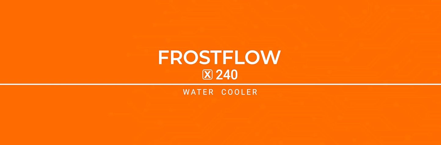 ID-COOLING FROSTFLOW X 240 CPU Water Cooler AIO Cooler 240mm CPU Liquid Cooler White LED 2x120mm PWM Fans, Intel 1700/1200/115X, AMD AM5/AM4