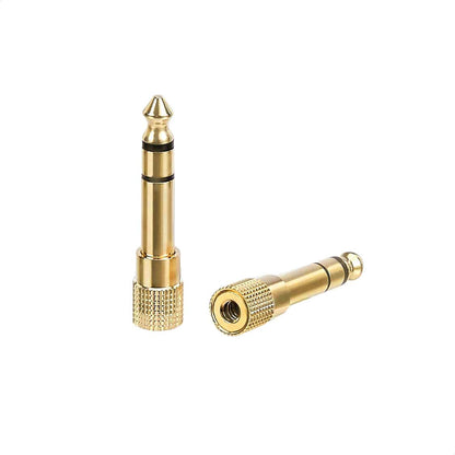 Amazon Basics Gold Plated 6.35mm 1/4 Male to 3.5mm 1/8 Female audio Stereo Headphone Adapter - 2-Pack