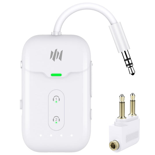 Bluetooth 5.4 Transmitter Receiver,2-in-1 Bluetooth Adapter for Airplane,Bluetooth Transmitter for TV,Gym, Up to 2 AirPods/Headphones,Wireless Audio Adapter with aptX LL for Travel & Home/Car Stereo