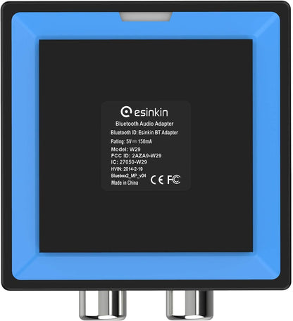 esinkin Bluetooth Audio Adapter for Music Streaming Sound System, Wireless Audio Adapter Works with Smartphones and Tablets, Wireless Adapter for Speakers