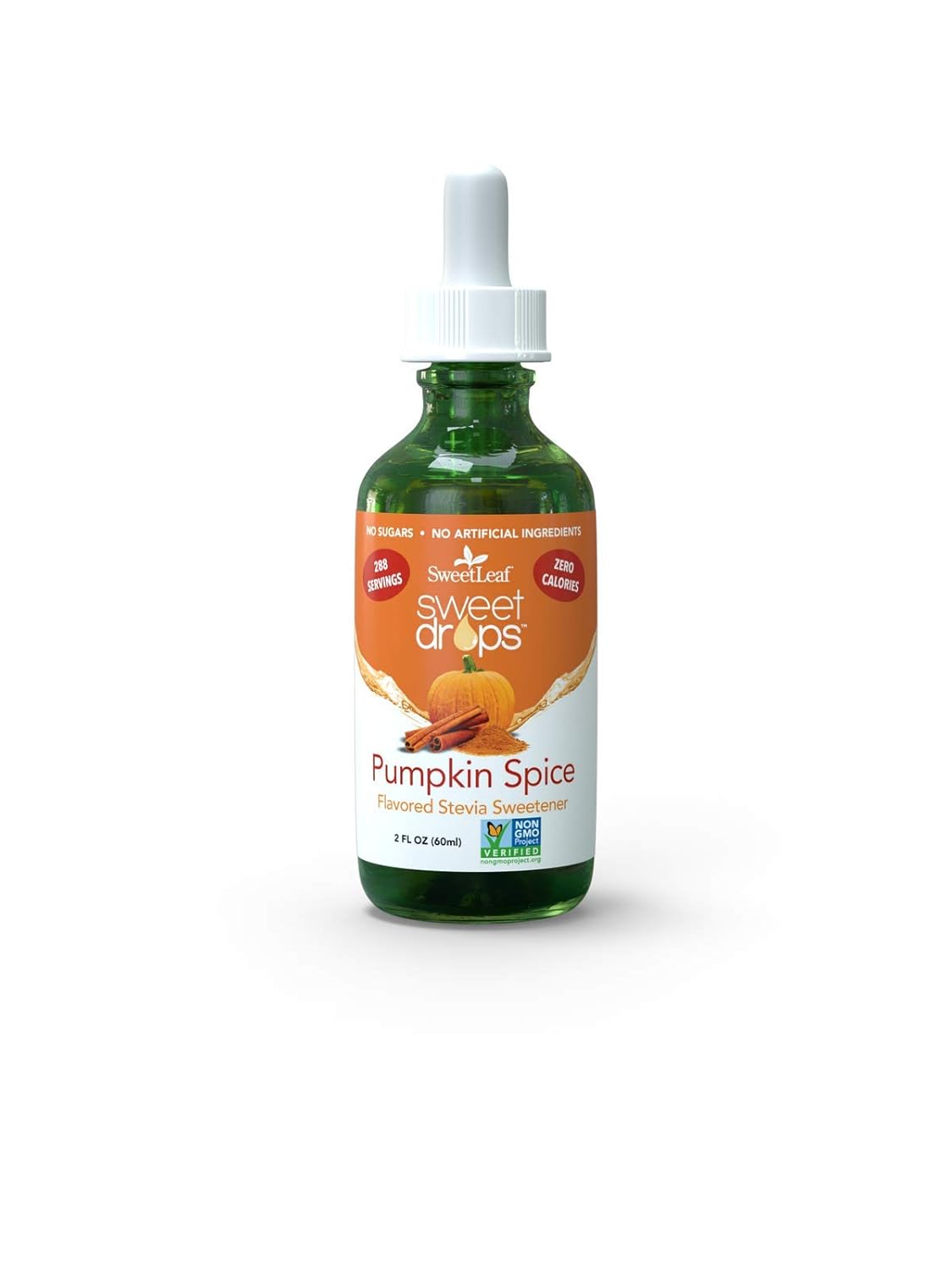 SweetLeaf Sweet Drops - Flavored Stevia Liquid Sweetener, Organic Stevia Extract, Zero Calories, Gluten Free, Keto Friendly, Non GMO, Natural Flavor - Pumpkin Spice, 2 Fl Oz (Pack of 1)