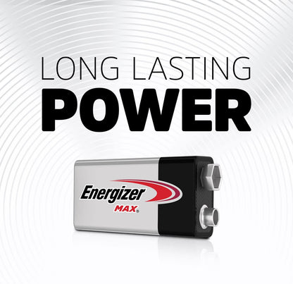 Energizer MAX 9V Batteries (1 Pack), 9 Volt Alkaline Batteries