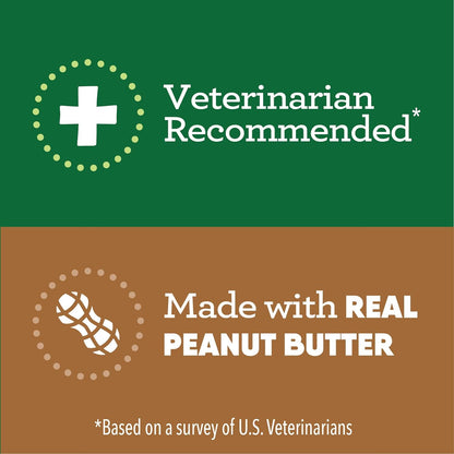 Greenies Pill Pockets for Dogs Capsule Size Natural Soft Dog Treats with Real Peanut Butter, 7.9 oz. Pack (30 Treats)