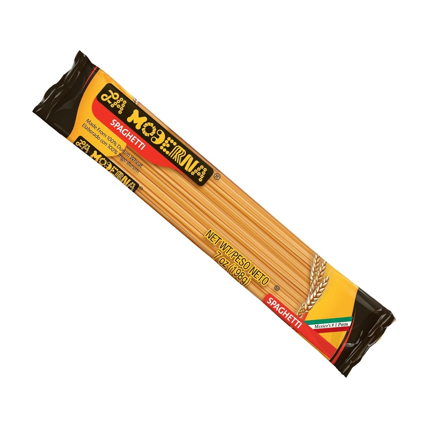 LA MODERNA, Spaghetti, Pasta, Hecha con Sémola de Trigo Durum, Enriquecida con Vitaminas y Hierro, 7 oz