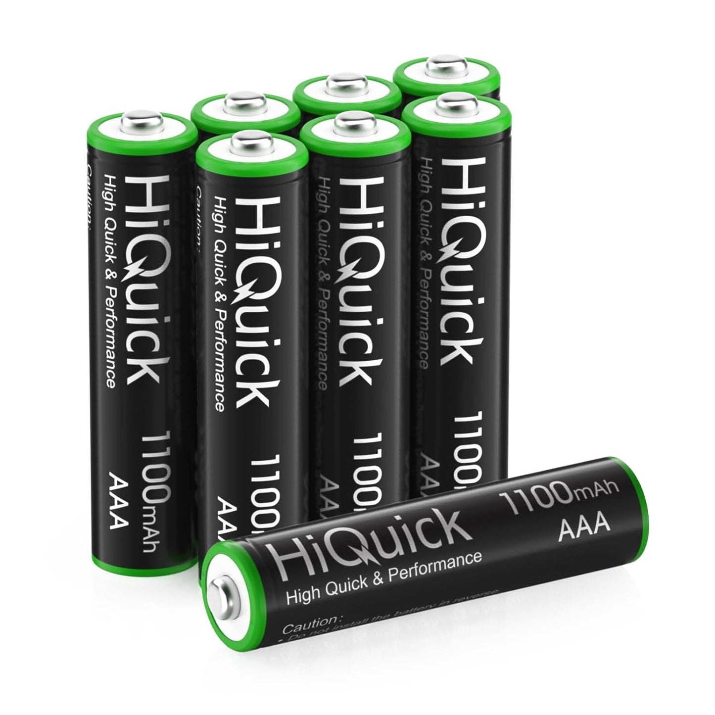 HiQuick Rechargeable AAA Batteries 8 Pack, 1100mAh NiMH Triple AAA Batteries Pre-Charged