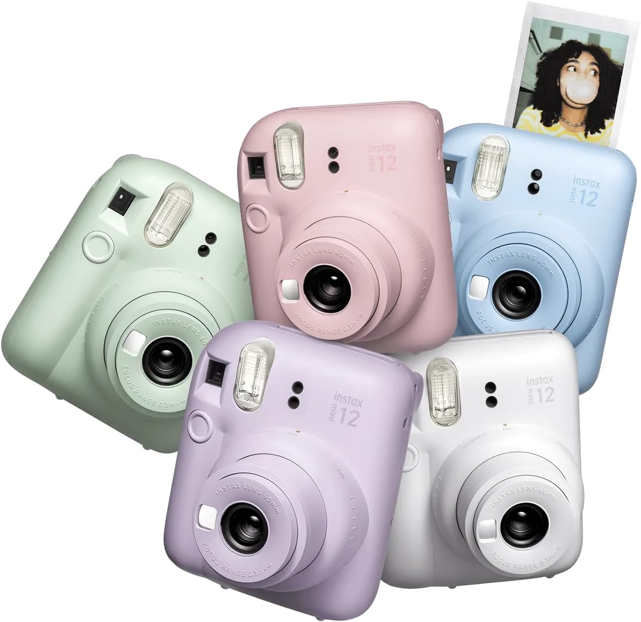 Fujifilm Instax Mini 12 Instant Camera Lilac Purple + Fuji Film Value Pack (40 Sheets) + Shutter Accessories Bundle, Incl. Compatible Carrying Case, Quicksand Beads Photo Album 64 Pockets