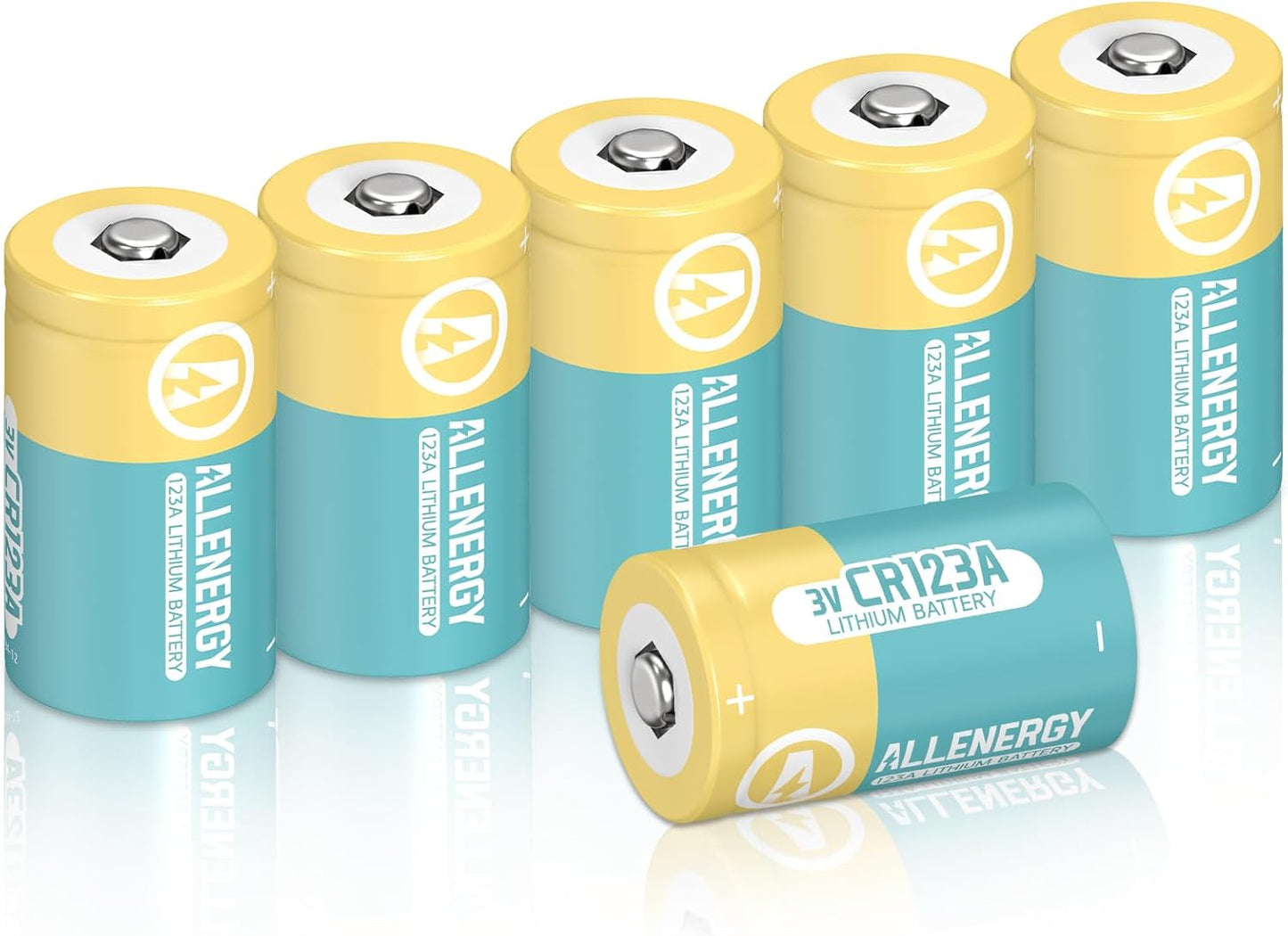 CR123A 3V Lithium Battery CR17345 3 Volt 123A Batteries 6 Pack High Capacity, 10 Years Shelf Life