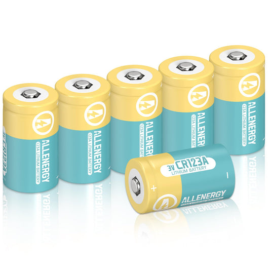 CR123A 3V Lithium Battery CR17345 3 Volt 123A Batteries 6 Pack High Capacity, 10 Years Shelf Life