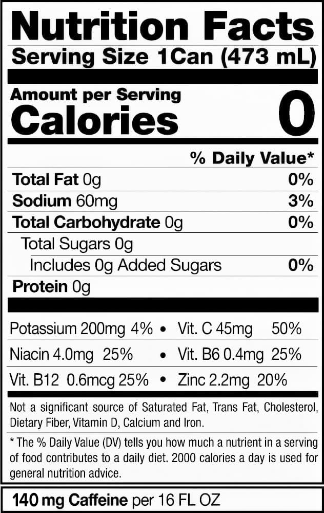 G Fuel Berry Bomb Energy Drink, Sugar Free, Healthy Drinks, Zero Calorie, 300 mg Caffeine per Carbonated Can, Focus Amino, Vitamin + Antioxidants Blend - 12 Pack