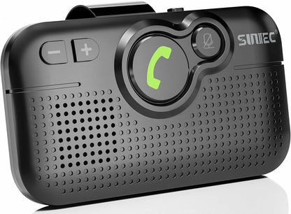 Handsfree Bluetooth Car kit for Cell Phone, Wireless Bluetooth Speaker for car, AUTO Power ON Support Siri Google Voice Assistant Hands Free Car Phone Speakerphone with Visor Clip-BC980SA