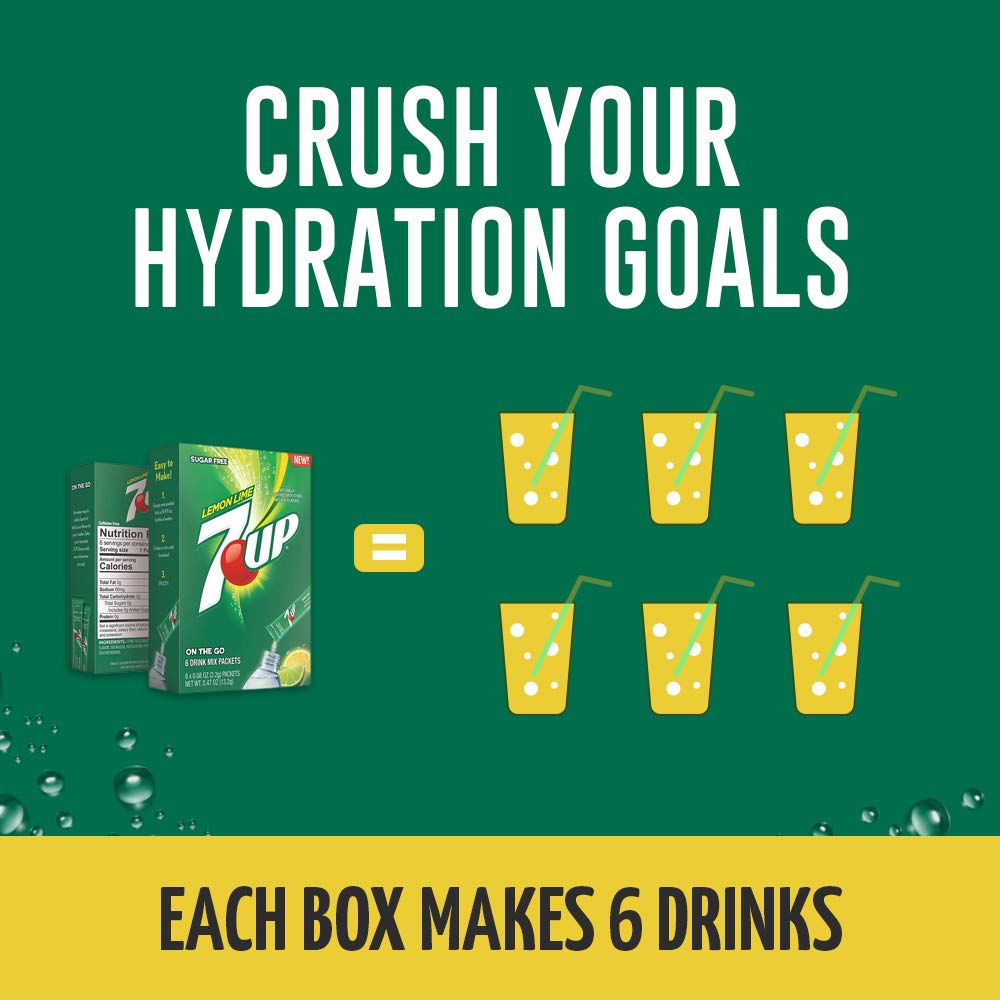 7-UP Powder Drink Mix – Sugar Free & Delicious (Variety, 30 Sticks)