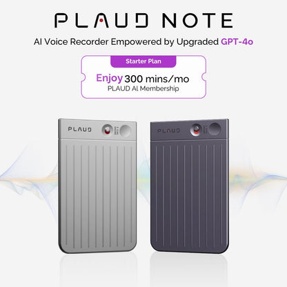 AI Voice Recorder, PLAUD Note Voice Recorder w/Case, App Control, Transcribe & Summarize Empowered by ChatGPT, Support 59 Languages, 64GB Memory, Audio Recorder for Lectures, Meetings, Calls, Black