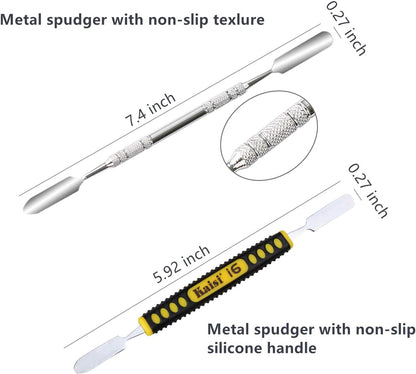 Kaisi Professional Electronics Opening Pry Tool Repair Kit with Metal Spudger Non-Abrasive Nylon Spudgers and Anti-Static Tweezers for Cellphone iPhone Laptops Tablets and More, 20 Piece
