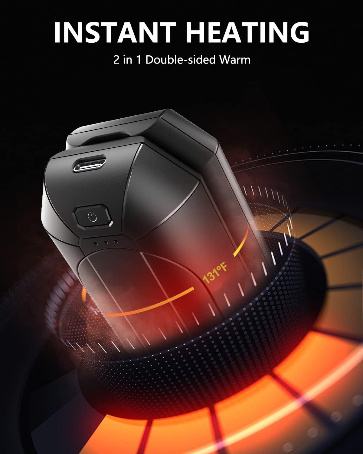 Hand Warmers Rechargeable, Dnaleao 2 Pack 4000mAh Electric Portable Pocket Heater, Heat Therapy Great for Outdoors, Hunting, Golf, Camping, Warm Gifts