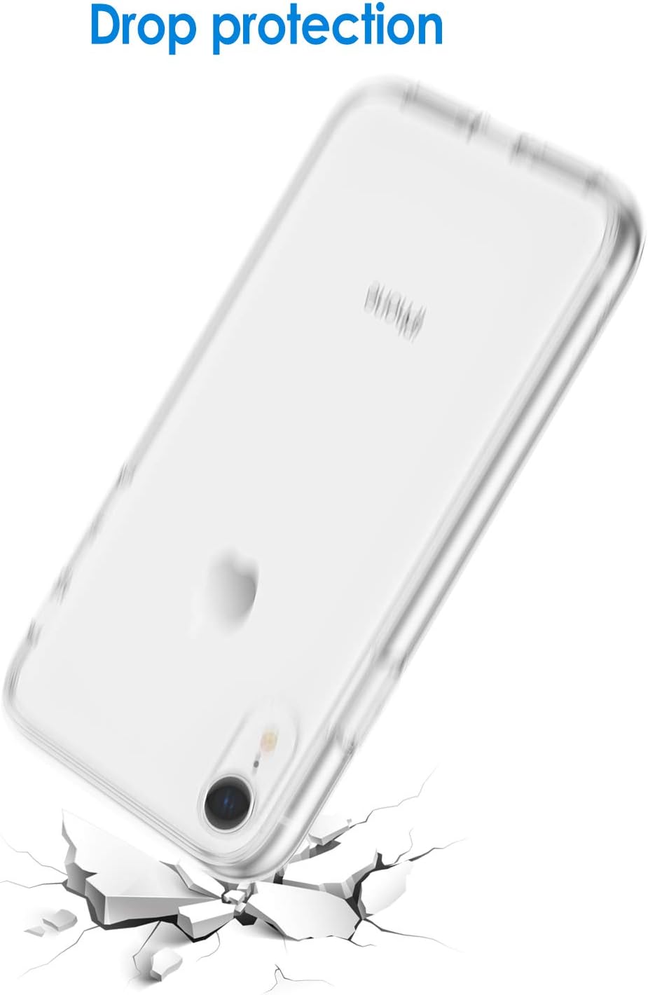 JETech Case for iPhone XR 6.1-Inch, Non-Yellowing Shockproof Phone Bumper Cover, Anti-Scratch Clear Back (Clear)