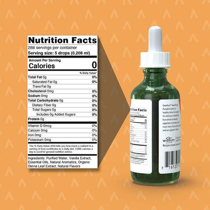 SweetLeaf Sweet Drops - Flavored Stevia Liquid Sweetener, Organic Stevia Extract, Zero Calories, Gluten Free, Keto Friendly, Non GMO, Natural Flavor - Pumpkin Spice, 2 Fl Oz (Pack of 1)