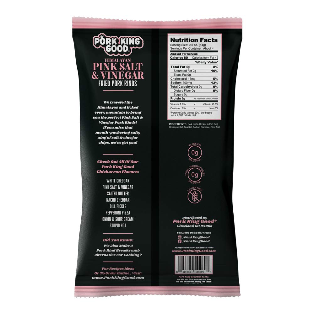 Pork King Good Pork Rinds Variety 6 Pack (Chicharrones) Keto Snacks