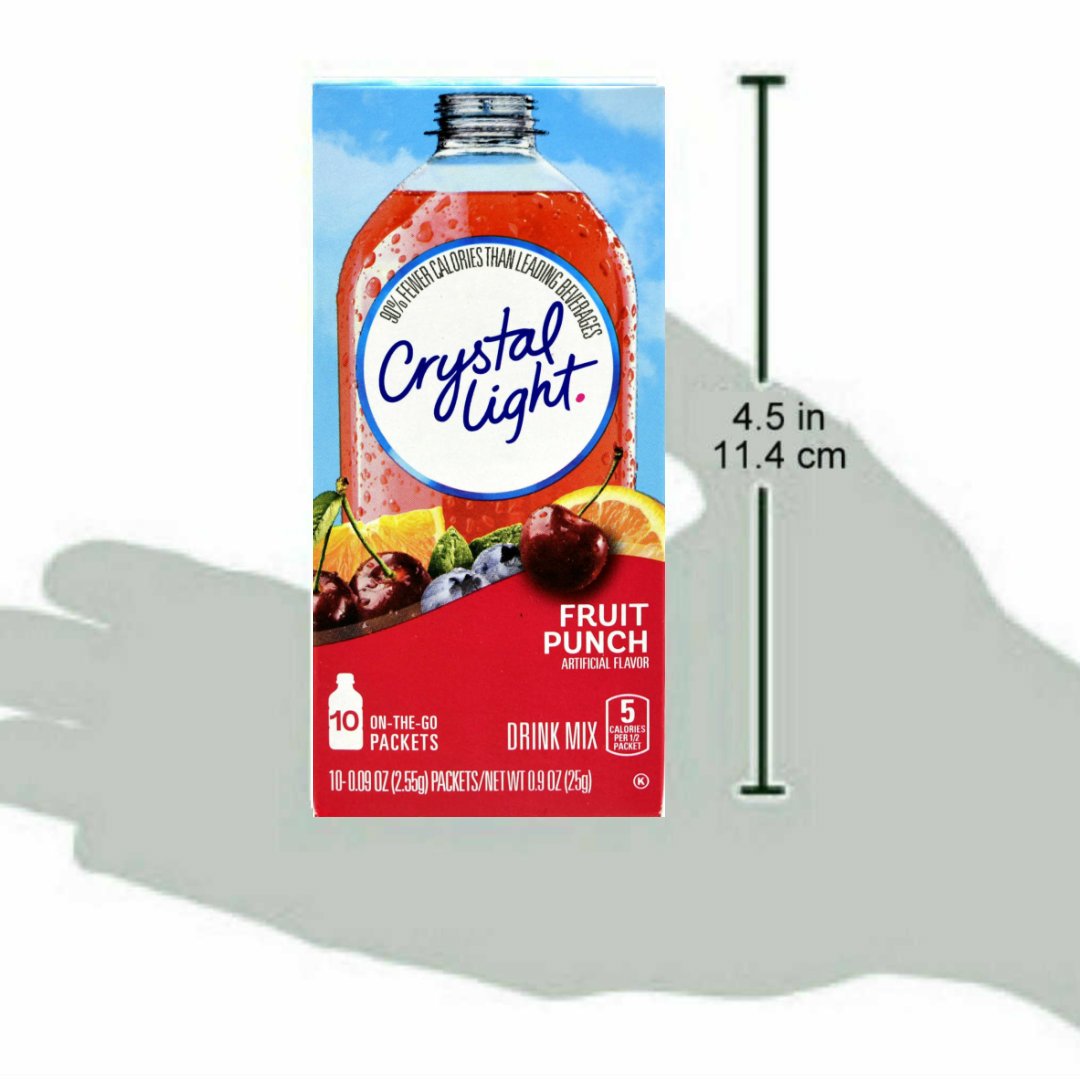 Crystal Light On The Go Fruit Punch Drink Mix, 10-Count Boxes (Pack of 12)
