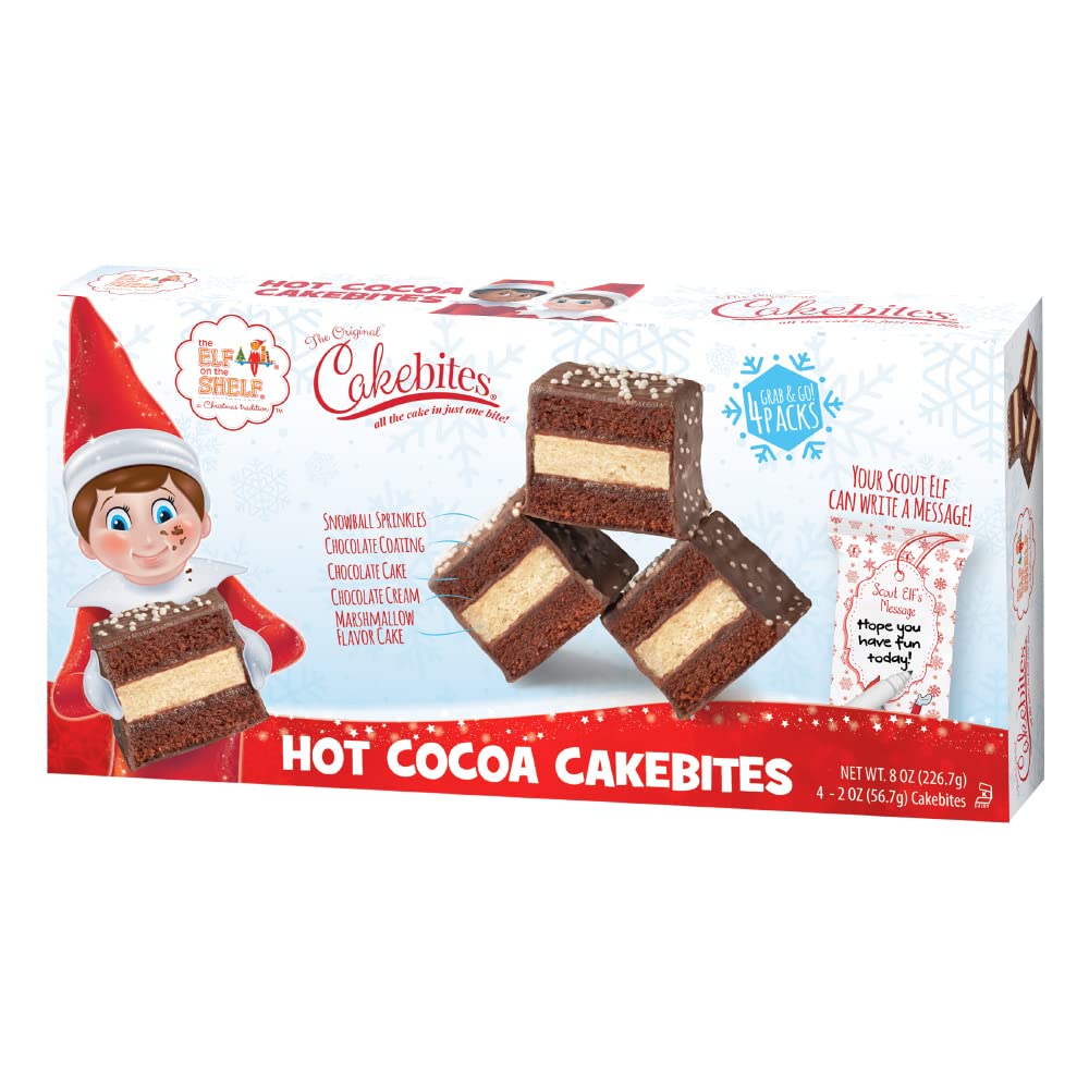 The Original Cakebites by Cookies United, Grab-and-Go Bite-Sized Snack (Hot Cocoa, Family Pack)