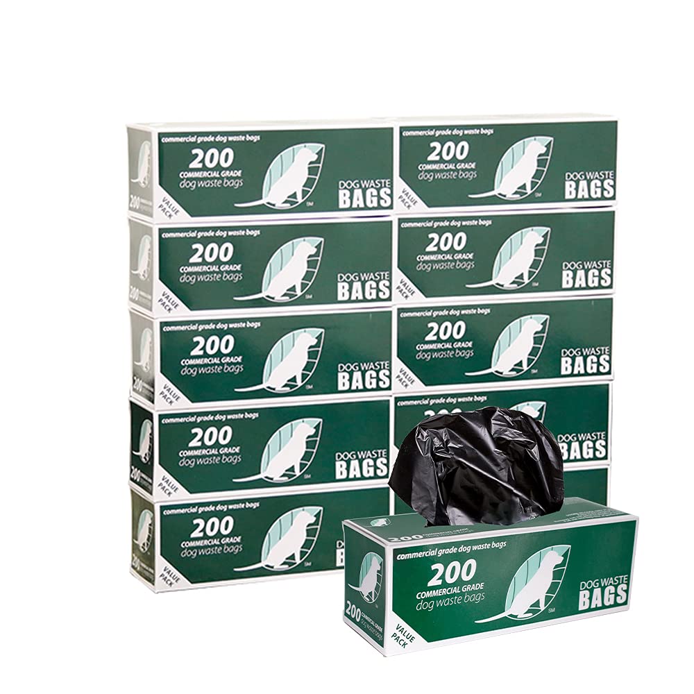 2,000 Commercial Grade, non-branded, Dog Waste Station Refill Roll Bags - 40% Thicker competitor brands roll bags - Fits Any Dog Waste Station - 10 rolls of 200 bags