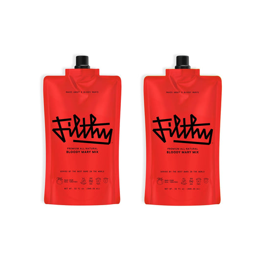 Filthy Bloody Mary Mix – All-Natural Premium Cocktail Mix - Non-GMO, Vegan & Gluten Free (2 Pouches - 32oz Each)