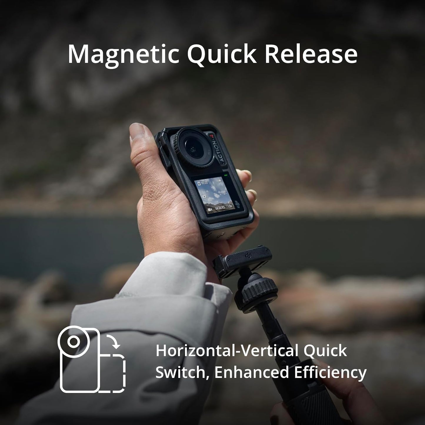 DJI Osmo Action 4 Standard Combo, Waterproof Action Camera 4K with 1/1.3" Sensor, Low-Light Imaging, Long-Lasting 160 Mins, Stabilization, Dual Touchscreens, Vlogging Camera for Travel, Sports