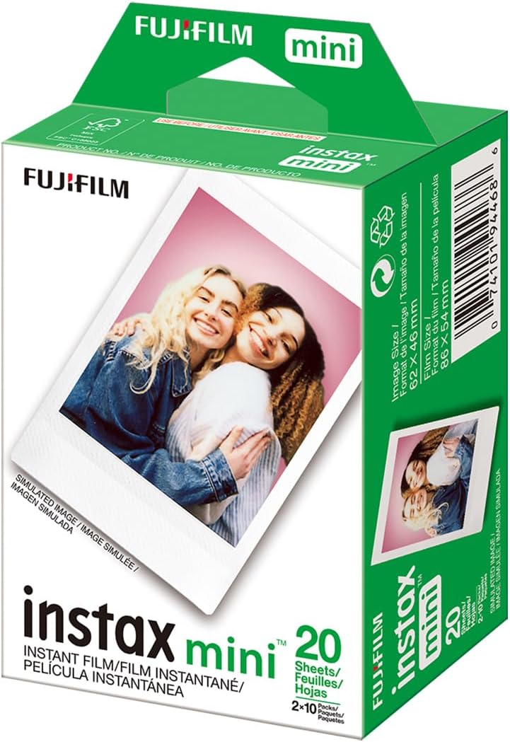 Fujifilm Instax Mini Instant Film, 2 x 10 Shoots X 2Pack (Total 40 Shoots) Value Set