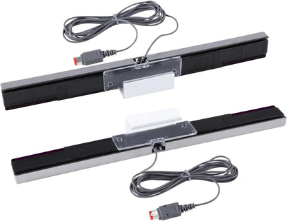 Aokin Sensor Bar for Wii, Replacement Wired Infrared Ray Sensor Bar for Nintendo Wii and Wii U Console, includes Clear Stand