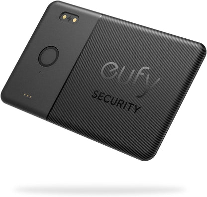 eufy SmartTrack Card E30 (Black, 1-Pack), Rechargeable, Works with Apple Find My (iOS Only), Bluetooth Tracker, Perfect for Wallet, Passport, and Laptop, Water Resistant. (Android not Supported)