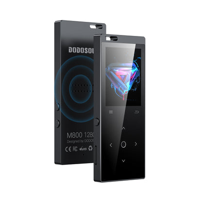 128GB MP3 Player with Bluetooth: Portable Music Player for Kids HiFi Sound Shuffle Single Loop FM Radio Built-in HD Speaker Voice Recorder Mini Design Ideal for Sport (Earphones Included)