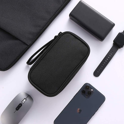 DDgro Electronics Travel Organizer, Tech Accessories Pouch Bag for Cables/Charger & Cords/Power Bank/Magic Mouse/Earphone (Small, Black)