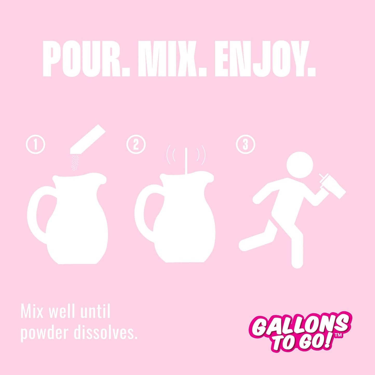 Starburst Gallons To Go Powdered Drink Mix, 8-Count Box (6 Pack), All Pink Strawberry - Low Calorie and Zero Sugar Drink Mix, Each Stick Makes 1 Gallon-Sized Pitcher