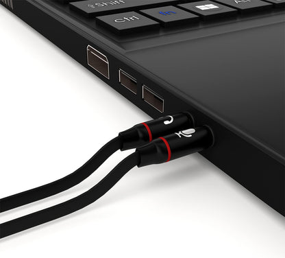 D & K Exclusives Headphone Splitter for Computer 3.5mm Female to 2 Dual 3.5mm Male Mic Audio Y Splitter Cable Smartphone Headset to PC Adapter