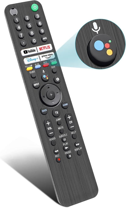 for Sony TV Remote Replacement, for All 2019-2024 Sony Remote for Sony Bravia TV Remote with Voice Command. for Sony Smart TV XR/XBR/KD/K Series 4K LED OLED Google/Android TVs. 1-Year Full Warranty.