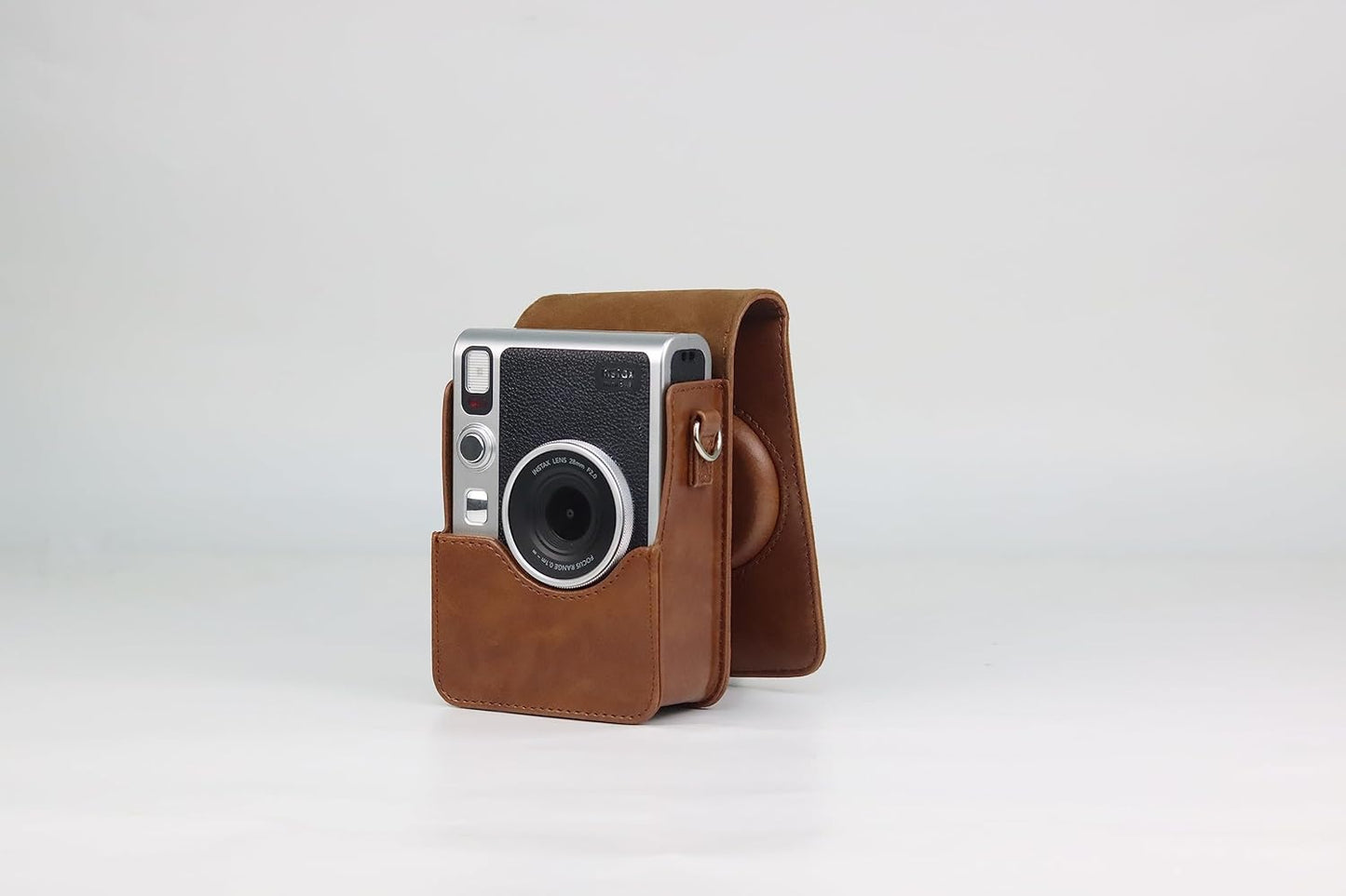 Fujifilm Instax Mini EVO Hybrid Brown Instant Camera | Fuji Instax Mini Twin Pack Instant Film | 32GB microSD | Camera Case - Bundle