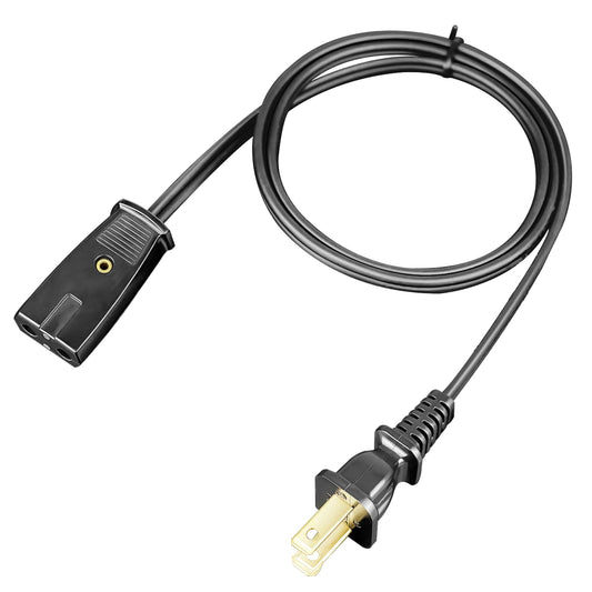 HASMX 6ft Power Cord for Hamilton Beach Percolator Coffee Pot Urn Model 40514 40614 40622 Electric Cord 2 Pin 1/2 Inch Spacing Also Fits Many Rice Cookers and Other Small Appliances