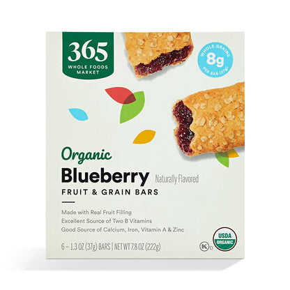 365 by Whole Foods Market, Organic Blueberry Cereal Bar 6 Count, 7.8 Ounce