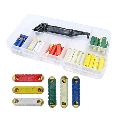 30 Pcs and 1Pc Fuse Box Assortment Bakelite Auto Fuses Replacement for GBC European Automotive 5A 8A 16A 20A 25A 30A